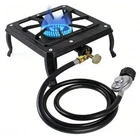 Cast Iron Propane Gas Stove Single Burner Heavy Duty Portable Removable Outdoor
