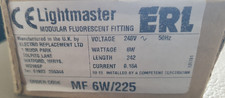 THREE (3) lightmaster modular fluorescent fitting  & lamp , mf 6w/225