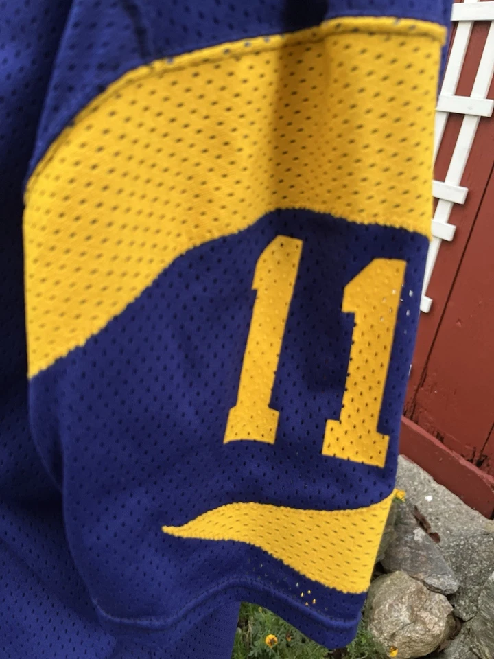 Camiseta de fútbol vintage estilo Los Angeles Rams #11 adulto L/XL hecha en Estados Unidos Rawlings Foto 3 de 4
