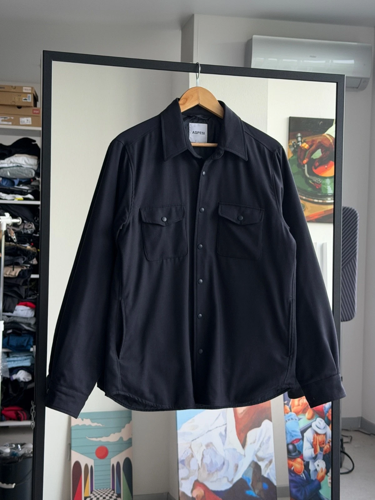 Aspesi thermore padded flannel overshirt jacket size m