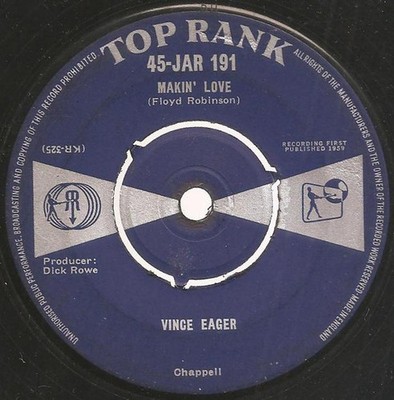 Vince Eager - Makin' Love - Used Vinyl Record 7 - G8100z