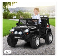 Costway Black 2 Seater Kids Ride on Jeep Truck with Remote Control   206