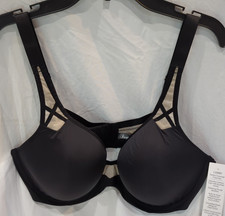 Paramour by Felina Size 40C Women's Seamless Smoothing Full Coverage Bra Black