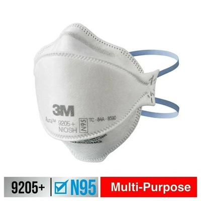 20-Pack 3M Aura 9205+ N95 NIOSH Approved Particulate Respirator Face Mask