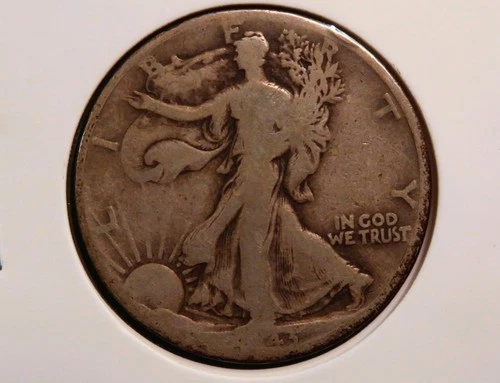 1943-D 50C Walking Liberty Half Dollar - VG Condition - Family Collection - 190