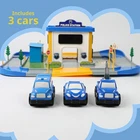 Police Station Playsets, Vehicle for Kids Car Playset includes Police Car Toy.