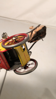 Scarce 1910sLehmann 721 ZULU Tin Wind-up Ostrich Cart Tinplate