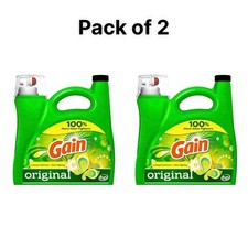 Pack of 2, Gain Original HE Laundry Detergent 107 Loads 154 -fl oz