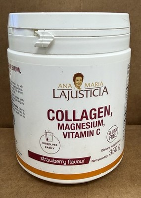 Ana Maria Lajusticia Collagen Magnesium Vitamin C Strawberry Flavor 350g NEW