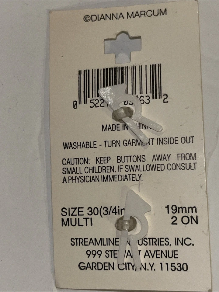 Vintage Streamline Dianna's Teacup Tea Cup Cups '90s Button Buttons Blue - Image 4 of 4