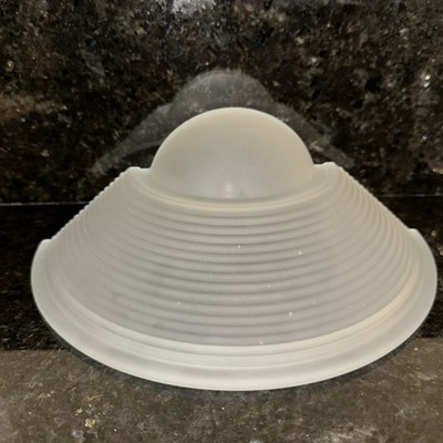 Stepped Glass Wall/Bath Sconce Vanity Style Fixture, One - Light White