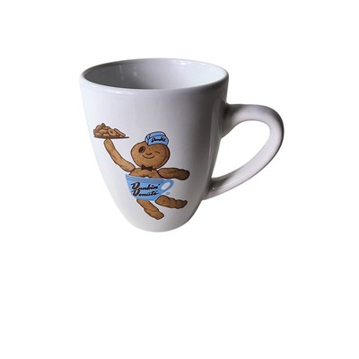 DUNKIN DONUTS White Blue 2010 Retro Logo Coffee Mug