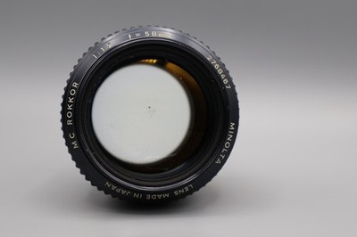 Minolta MC Rokkor 1:1.2 58mm 1.2 58 - GETESTET - stark gebraucht / LESEN BILDER