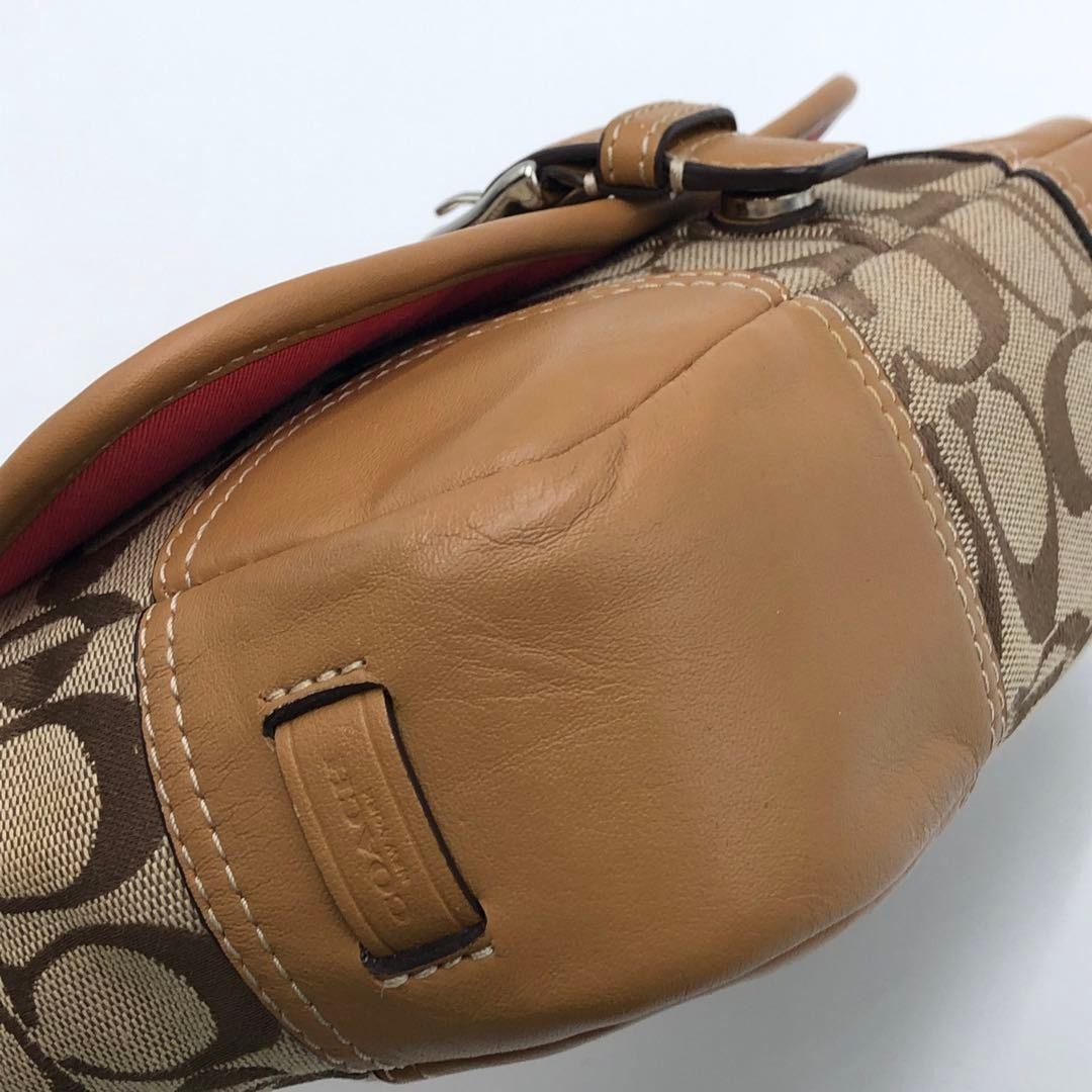 Coach Signature Shoulder Bag Canvas Beige Authentic G01081120 thumbnail 24