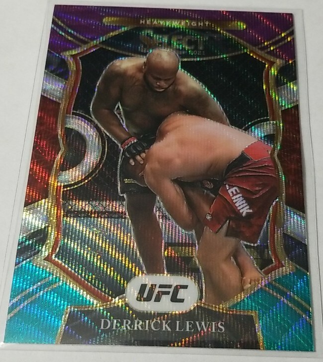 2021 Panini UFC Select DERRICK LEWIS Tri-Color Prizm Concourse No.22 Heavyweight