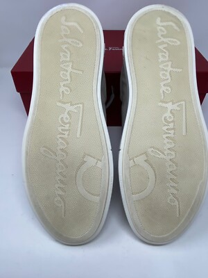 Salvatore Ferragamo Gancini BORG 5 RHINOCEROS SUEDE Leather