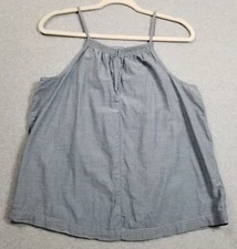 Gap Cami Tank Top Women’s Small S Blue Sleeveless Lightweight See Through Cotton