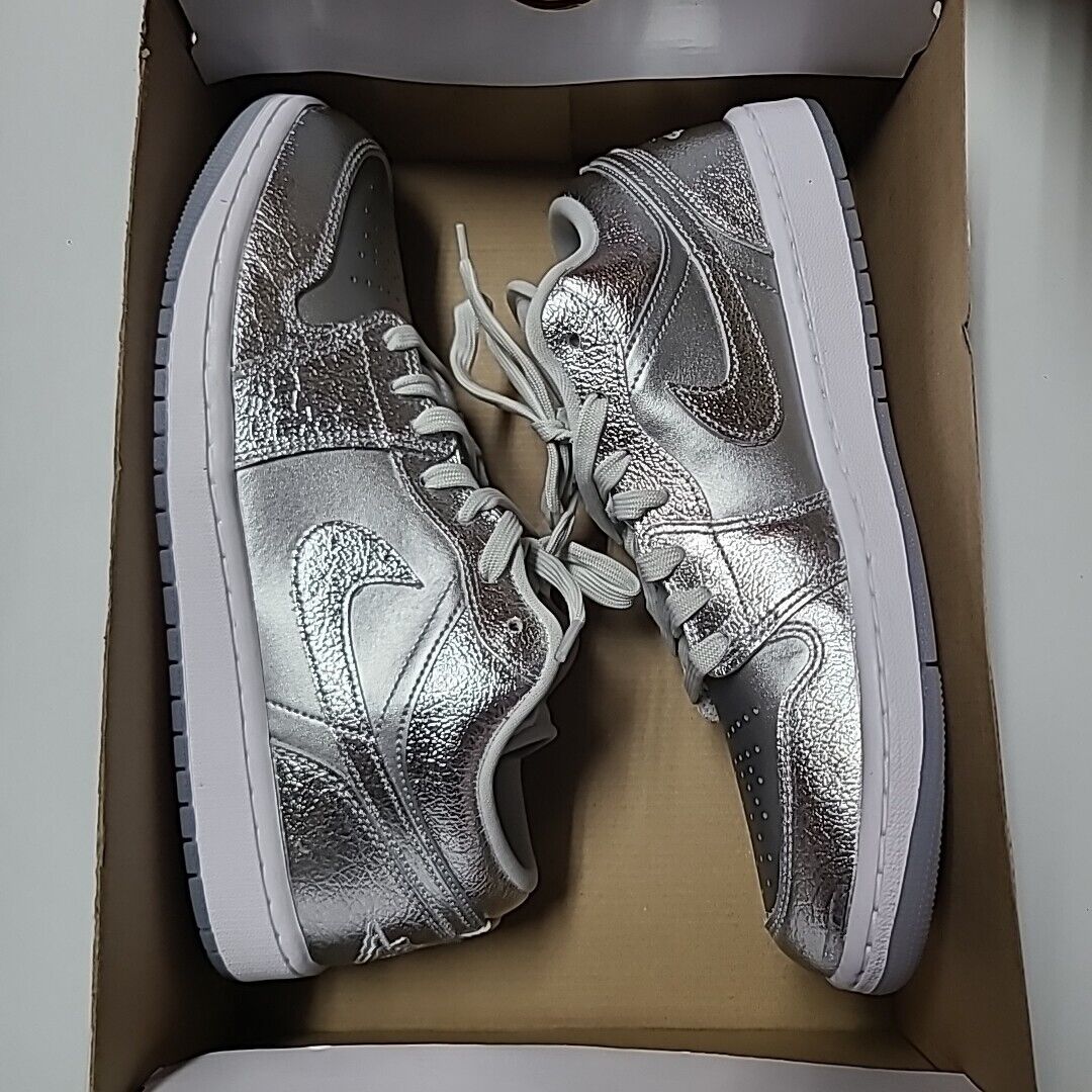 Nike Air Jordan 1 Low Metallic Silver Wolf Grey White Photon