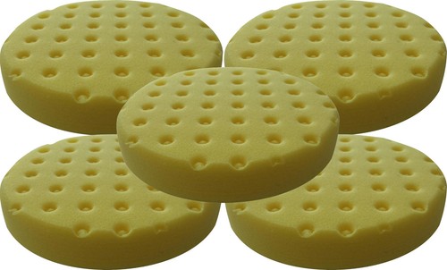  Lake Country 7854550CCS-5 CCS Yellow Foam Cutting Pad 5.5 inch  5 PACK - Afbeelding 1 van 2