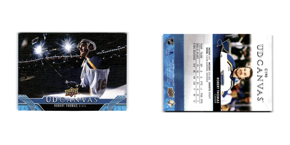 2023 Upper Deck UD Canvas Robert Thomas St. Louis Blues #C190 - Image 3 of 3
