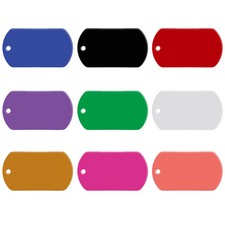 20/40/100pcs Bulk Aluminum Dog Tags Durable Anti-Lost Pet ID Name  Number Tag
