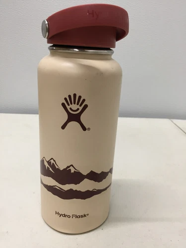 Hydro Flask Desert Water Bottle 32oz Insulated DENT Wide Mouth NO BOTTOM RING