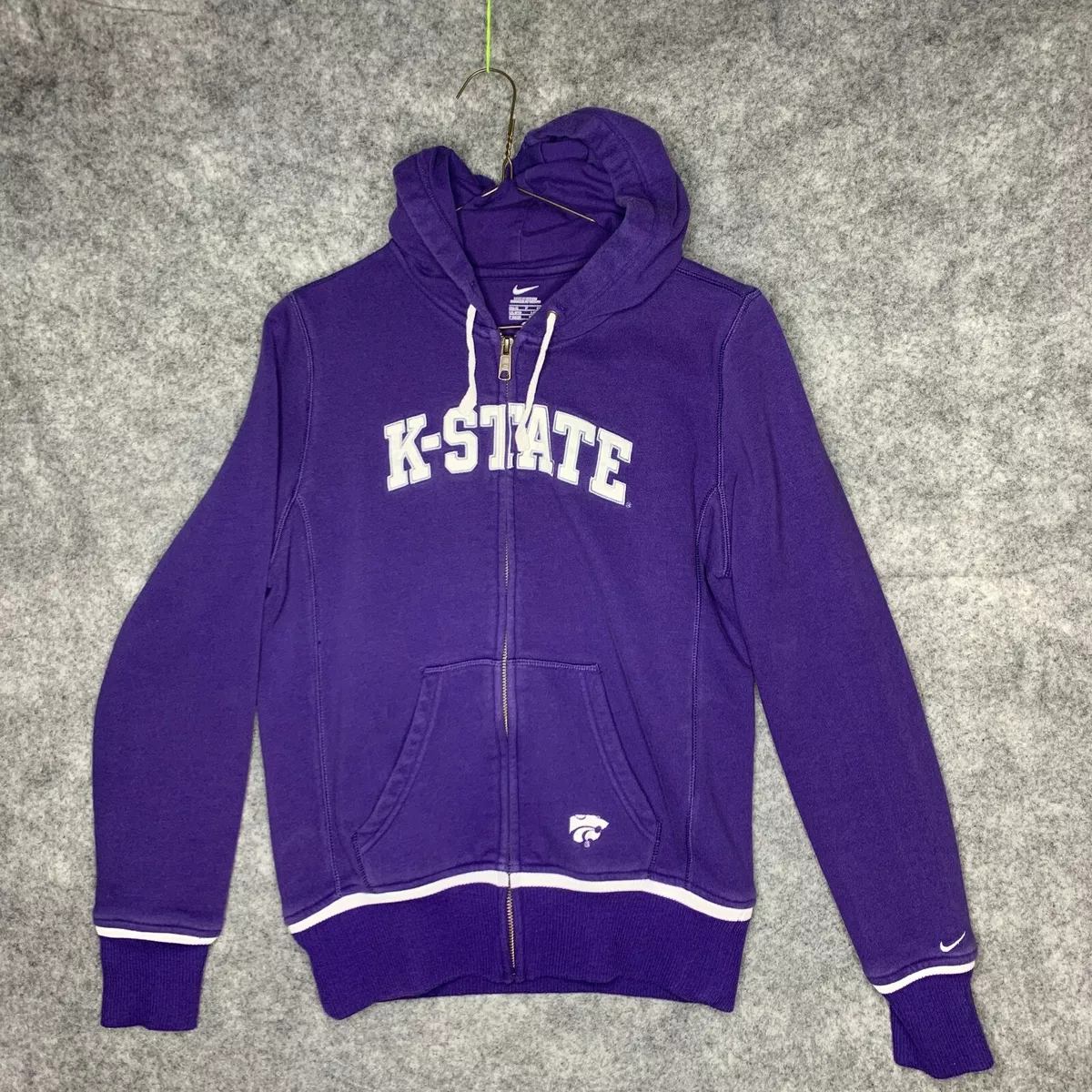 Nike Kansas State University Hoodie Womens Small Purple Zip KSU Wildcats College