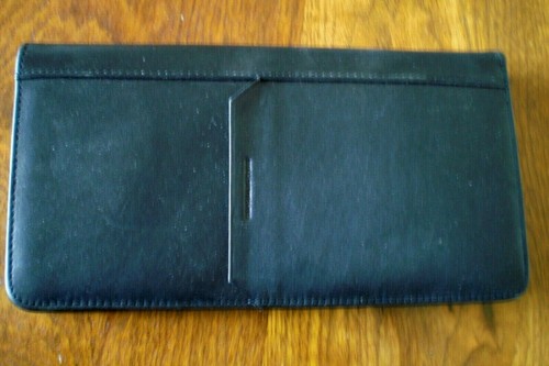 Andrew Philips International Document/Passport Leather Case- Black
