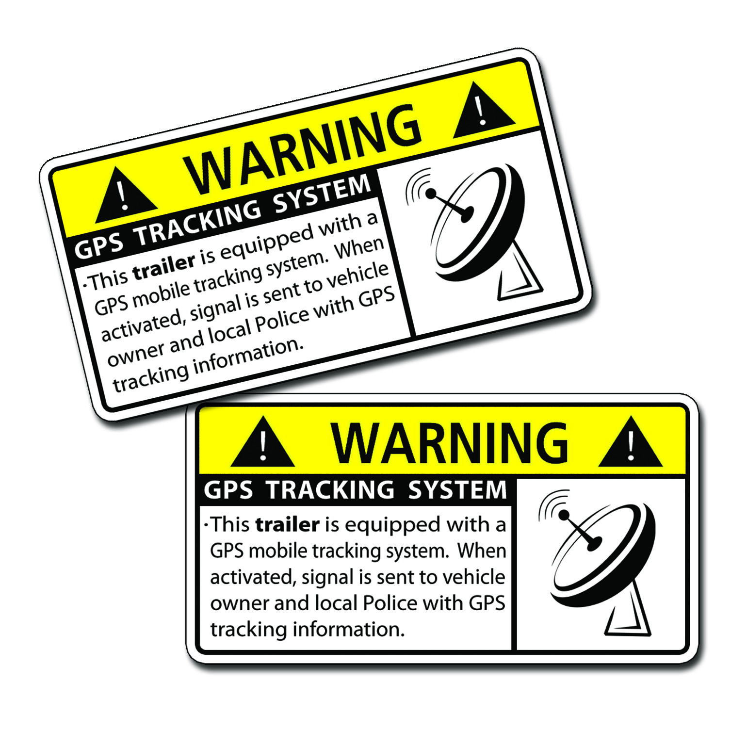 Warning Alarm Safety Sticker Track Decal