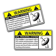 GPS Anti Theft TRAILER Security System Warning Alarm Safety Sticker Track Decal