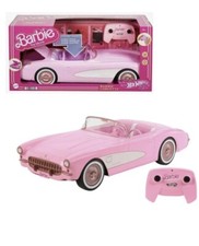 Barbie The Movie Car Corvette Pink Convertible Remote Control Hot Wheels