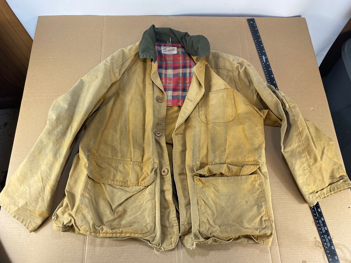 Vintage 50s 60s Hunting Jacket Coat Khaki Canvas Shooting Vintage 50s 60s Hunting Jacket Coat Khaki Canvas Shooting