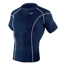 Take Five Mens Skin Tight Compression Base Layer Running Shirt S~2XL Navy 031
