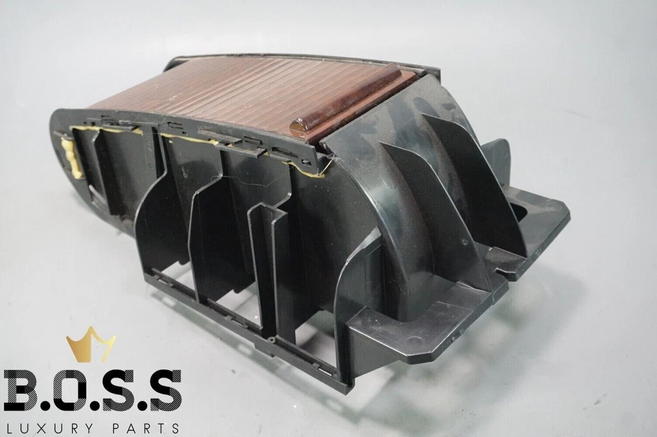 00-06 Mercedes W215 CL600 consola central trasera almacenamiento moldura madera negro OEM Foto 4 de 4