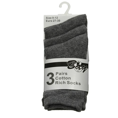 Unisex Bay School Socks - 42B102BLACK/42B103GREY - Picture 5 of 5