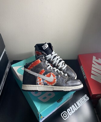 Size 9.5 - Nike HUF x Dunk Pro SB High Tie-Dye