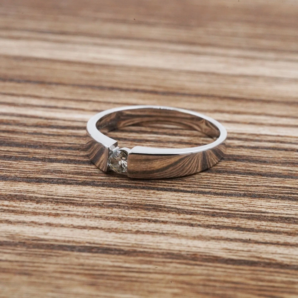 Christ Solitär Ring 585 Gold 14 Kt Weißgold Diamant Brillant Größe 52 Wert 730,- - Bild 4 von 4