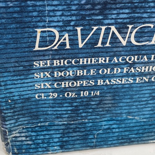 Da Vinci Cut Crystal LARGE Whisky Tumblers x 6 PISTOIA Design 470g Glasses Boxed - Picture 4 of 10