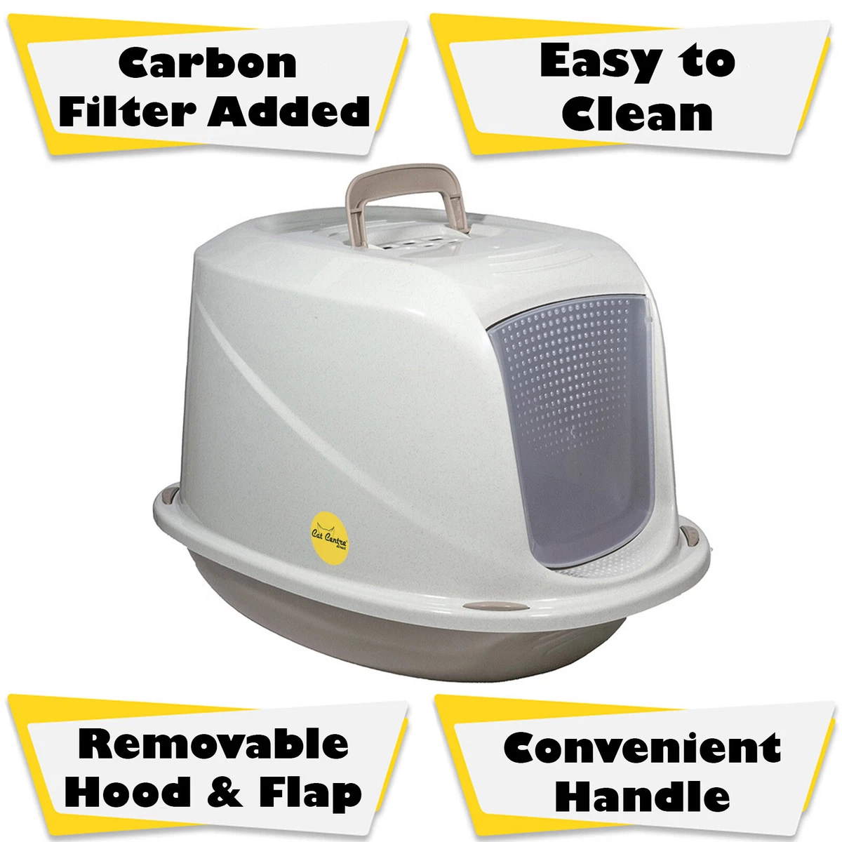 Clean jumbo cat pan with hood 2025