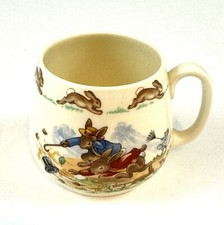 Royal Doulton Bunnykins Mug Cup Vintage England Fine Bone China Windy Day