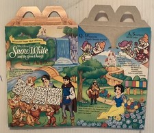 1992 WALT DISNEY SNOW WHITE AND THE SEVEN DWARFS MCDONALDS HAPPY MEAL BOX-NEW