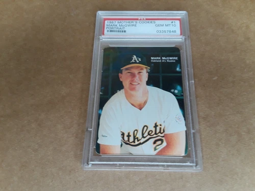1987 MOTHER'S COOKIES MARK McGWIRE PORTRAIT PSA GEM MT 10