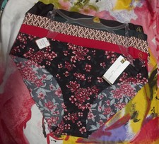 5 NEW ADRIENNE VITTADINI AV3061 5PKU GOODBYE PANTY LINES HIPSTER PANTIES L