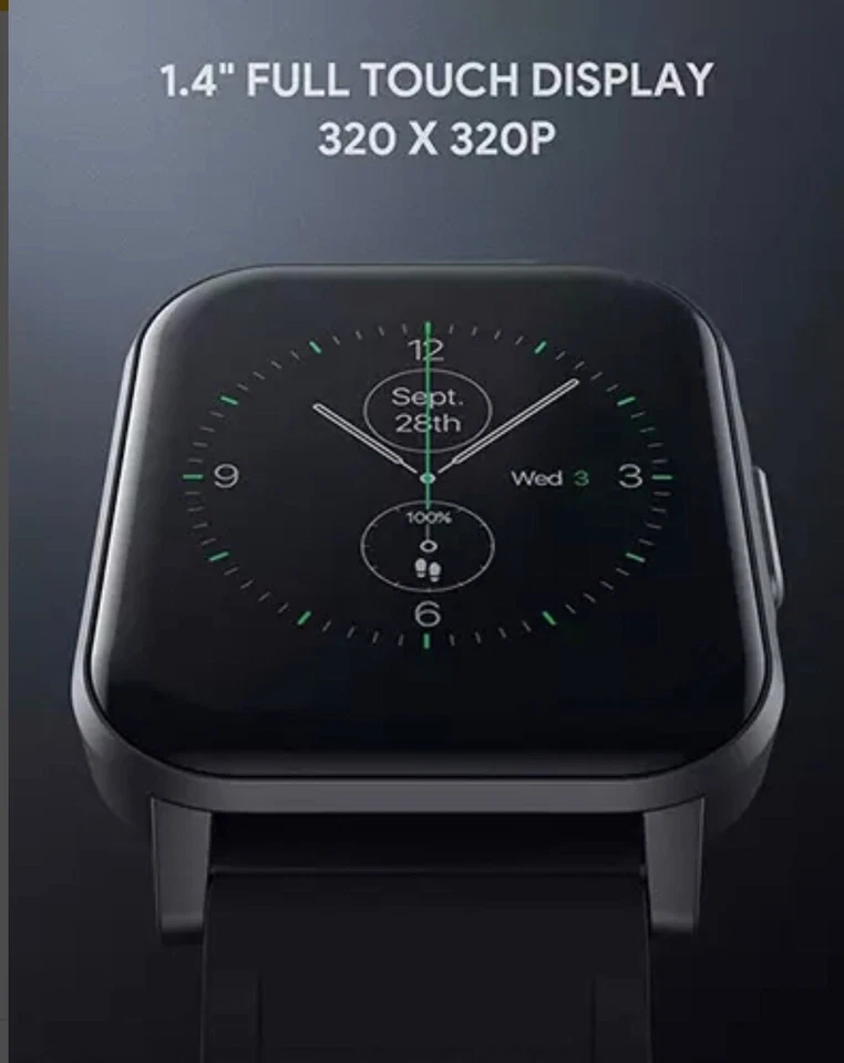 AUKEY LS02 Smartwatch Fitness Watch Tracker IPX6 Waterproof Black Bluetooth 5.0 - Image 3 of 4