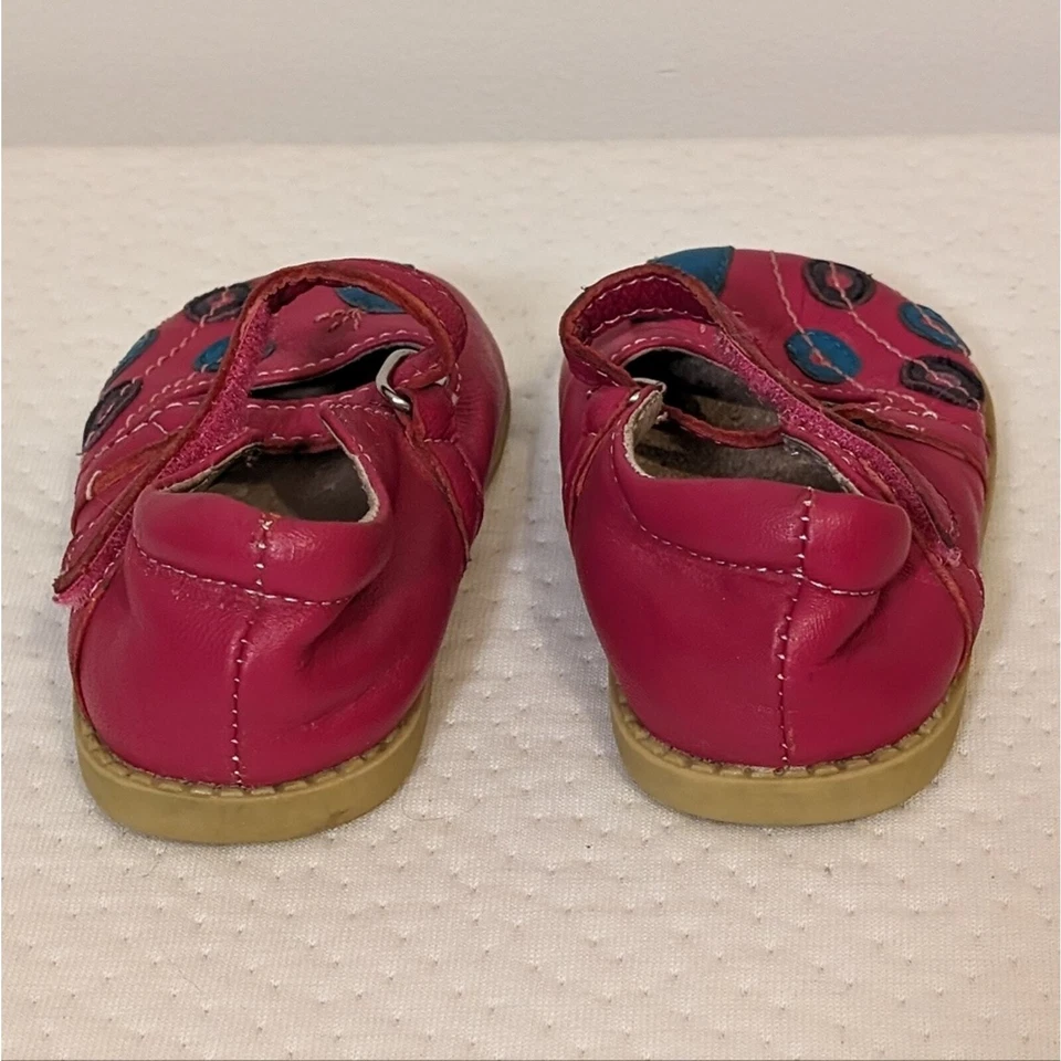 Livie & Luca Peacock Baby Shoes Size 5 Pink and Blue Peacock - Image 3 of 4