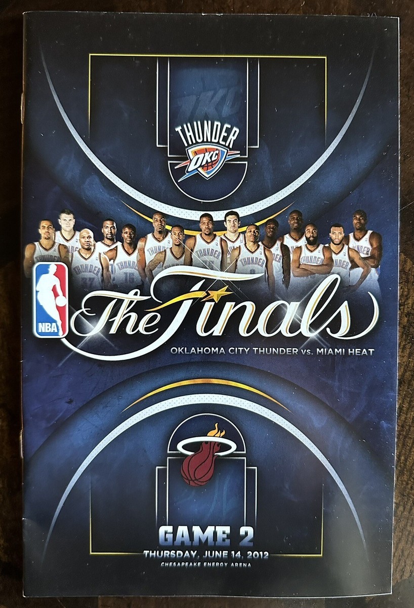 2012 NBA Finals Program Oklahoma City Thunder Miami Heat