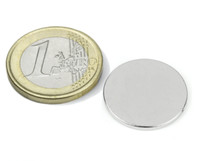 10 X Scheibenmagnet Rundmagnet Ø 20 Mm, HöHe 1,5 Mm Neodym (Ndfeb) - HäLt 2 Kg