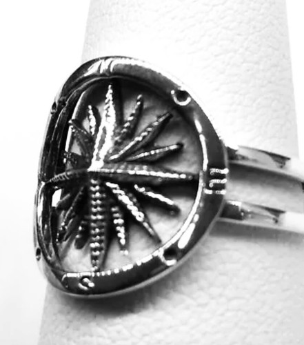 Compass Nautical Direction Sterling Silver Oxidized Ring - Size 9 - Picture 10 of 12