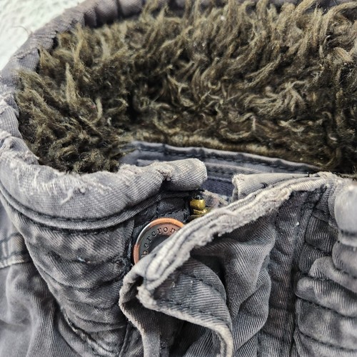 Abercrombie & Jacket Mens Medium Faded Fax Fur Lined Adirondack Heavyweight Y2K - Picture 7 of 13