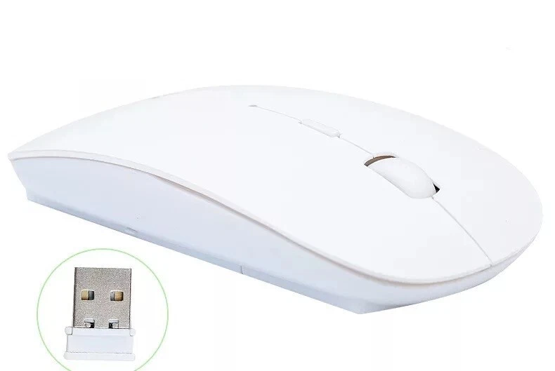2.4GHz USB Wireless Optical Mouse Mice for Apple Mac Macbook Pro Air PC White - Image 4 of 4